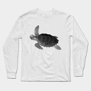 Grey Geometric Turtle Long Sleeve T-Shirt